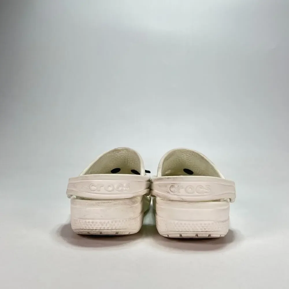 Crocs Classic Clog White Jibbitz Charms Comfort Slip On Shoes 206991 Kids Sz 12